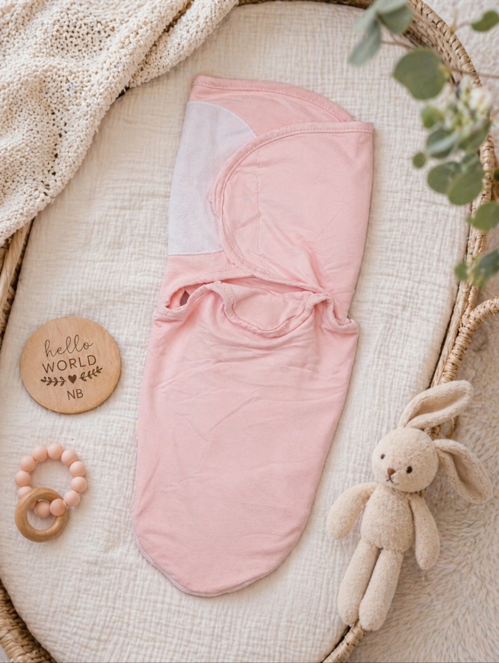 Mama Cheetah Organic Cotton Pink Baby Swaddle | S/M (7–14 lbs)
